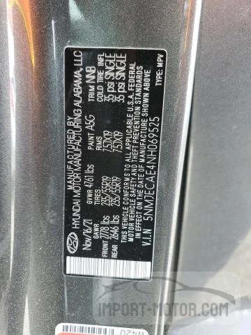 Auction sale of the 2022 Hyundai Tucson , vin: 5NMJECAE4NH069525, lot number: 55835513