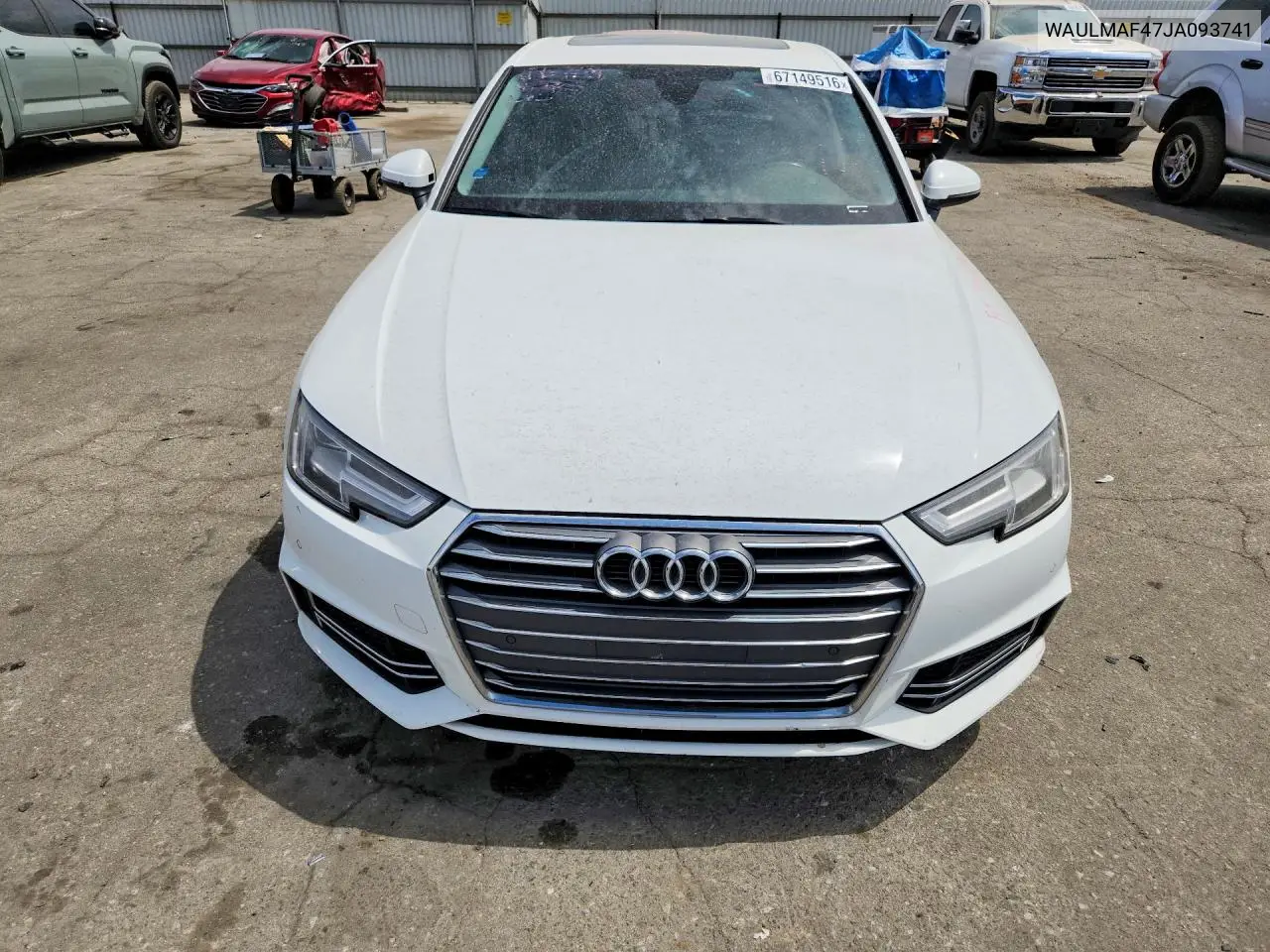 Auction sale of the 2018 Audi A4 , vin: WAULMAF47JA093741, lot number: 67149516