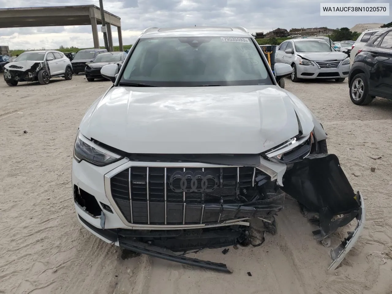 Auction sale of the 2022 Audi Q3 , vin: WA1AUCF38N1020570, lot number: 79535593