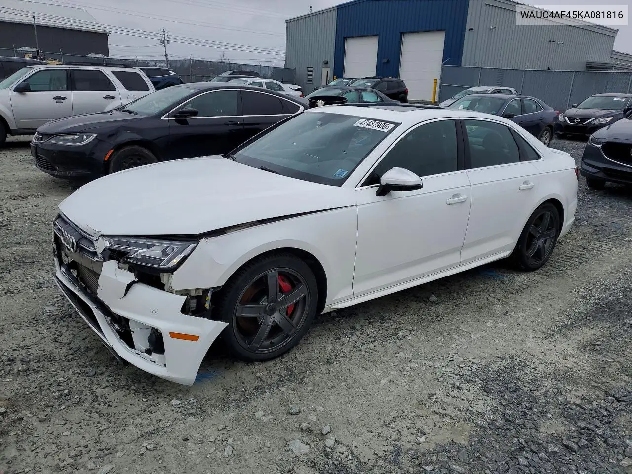 Auction sale of the 2019 Audi RS4 , vin: WAUC4AF45KA081816, lot number: 47437906