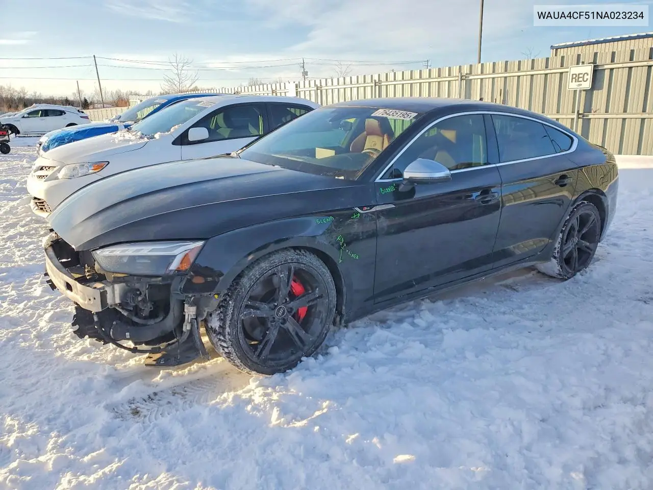 Auction sale of the 2022 Audi RS5 , vin: WAUA4CF51NA023234, lot number: 76435195