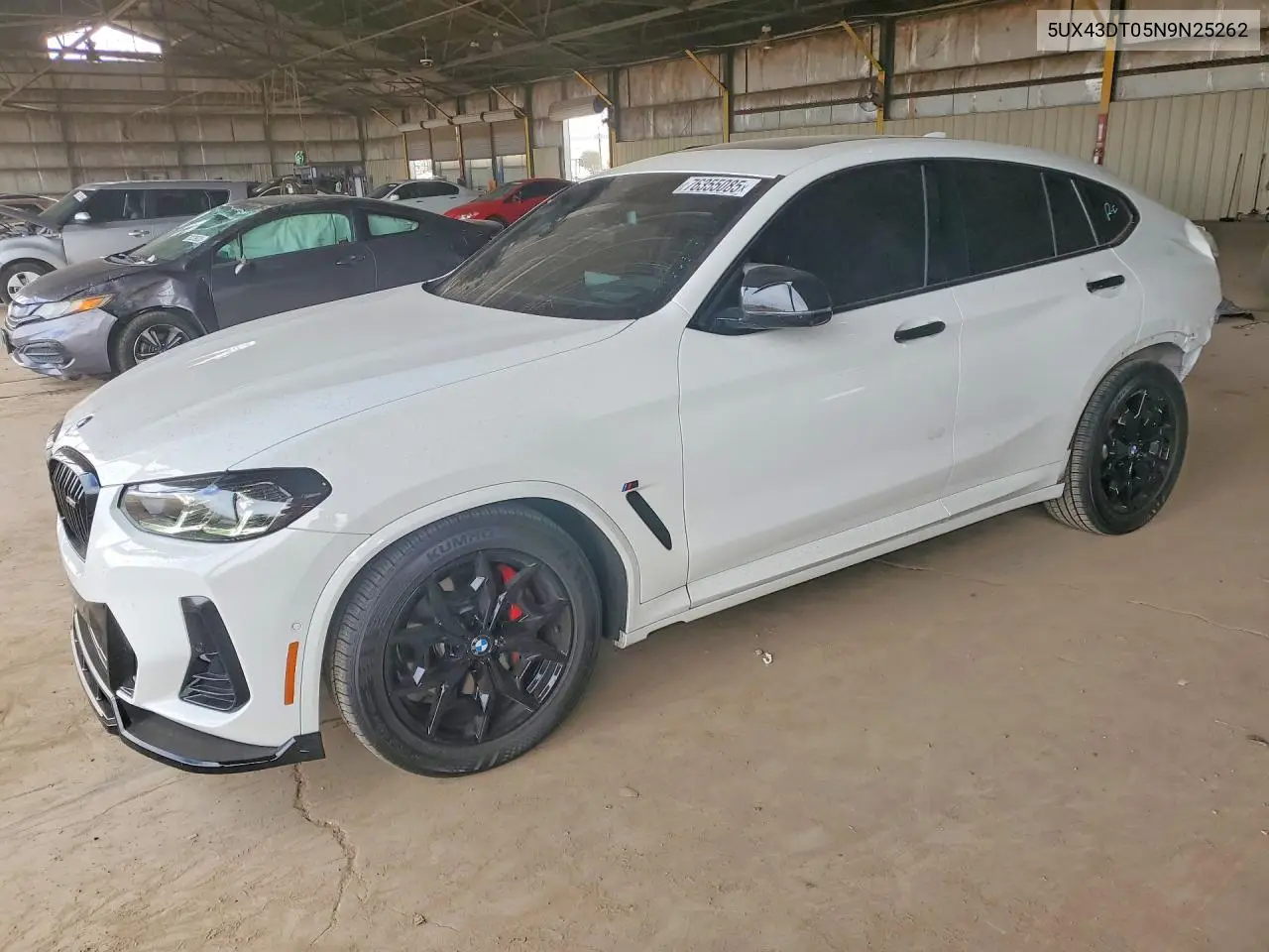 Auction sale of the 2022 BMW X4 , vin: 5UX43DT05N9N25262, lot number: 76355085