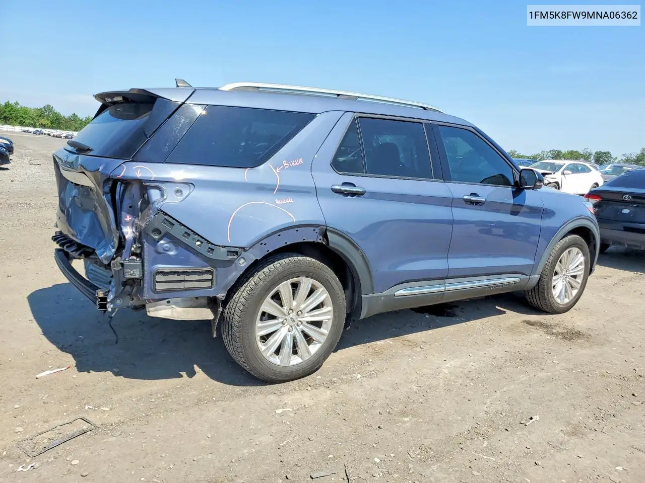 Auction sale of the 2021 Ford Explorer , vin: 1FM5K8FW9MNA06362, lot number: 57973766