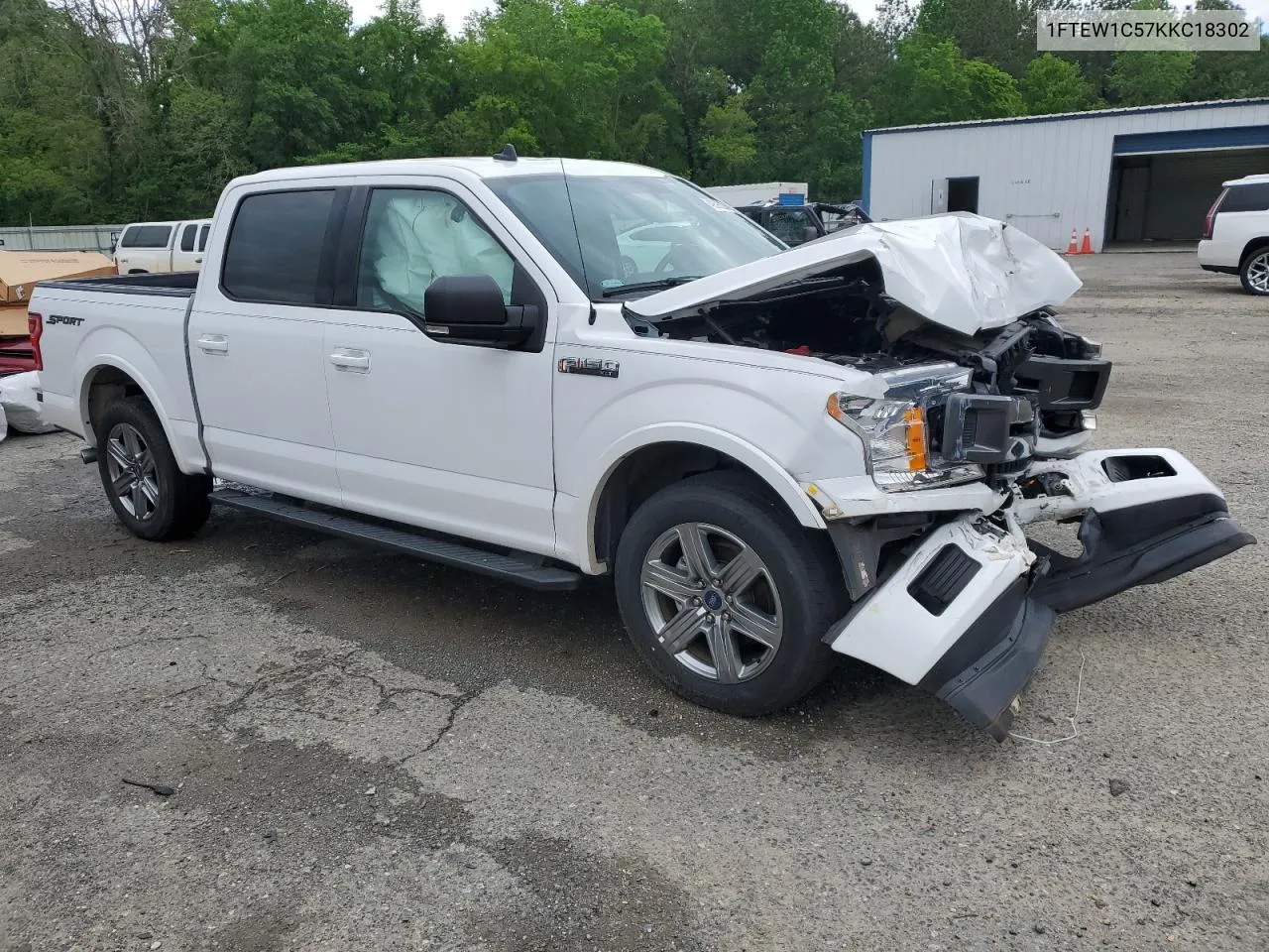 Auction sale of the 2019 Ford F 150 , vin: 1FTEW1C57KKC18302, lot number: 49598224