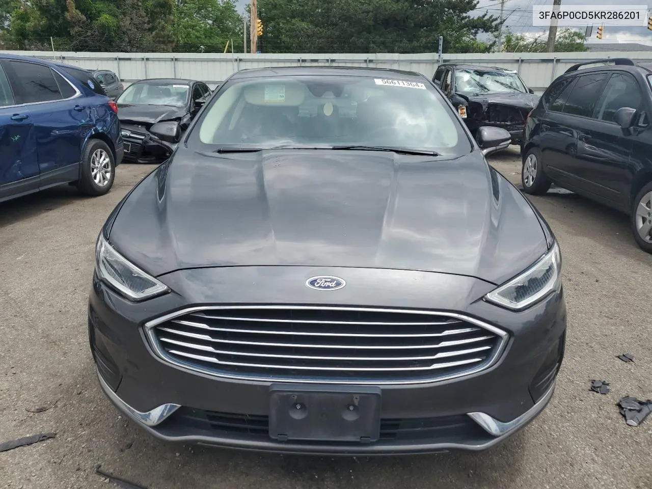 Auction sale of the 2019 Ford Fusion , vin: 3FA6P0CD5KR286201, lot number: 56611364
