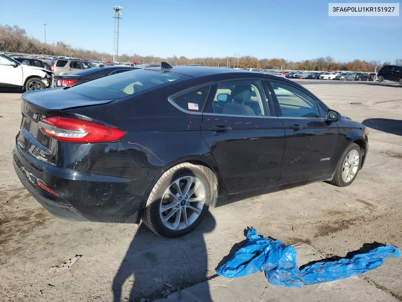 Auction sale of the 2019 Ford Fusion , vin: 3FA6P0LU1KR151927, lot number: 83528814