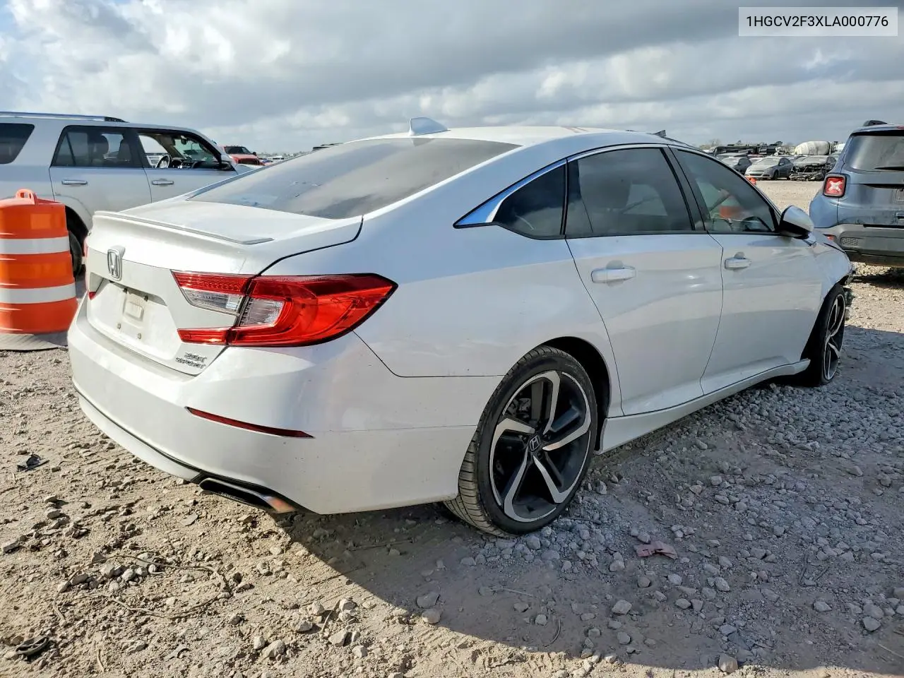 Auction sale of the 2020 Honda Accord , vin: 1HGCV2F3XLA000776, lot number: 41598346