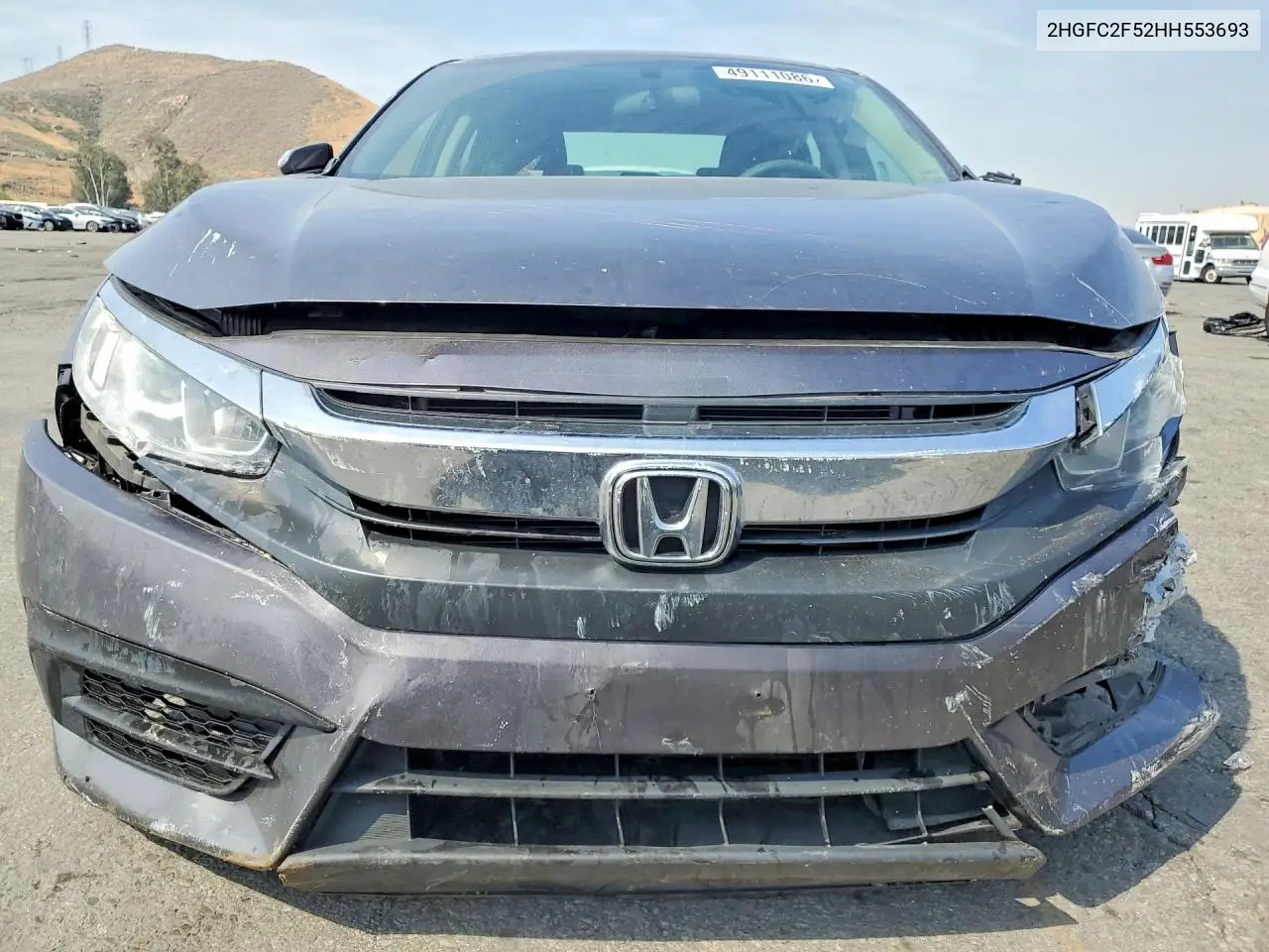 Auction sale of the 2017 Honda Civic , vin: 2HGFC2F52HH553693, lot number: 49111086