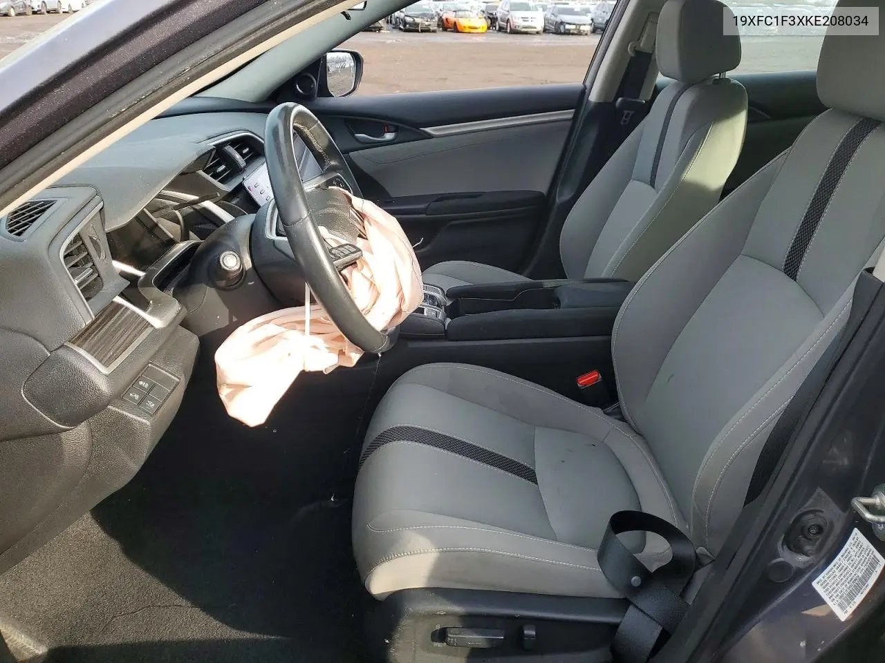 Auction sale of the 2019 Honda Civic , vin: 19XFC1F3XKE208034, lot number: 77992675