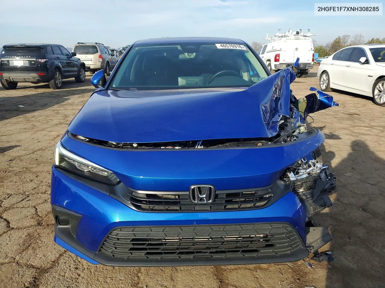 Auction sale of the 2022 Honda Civic , vin: 2HGFE1F7XNH308285, lot number: 46576916