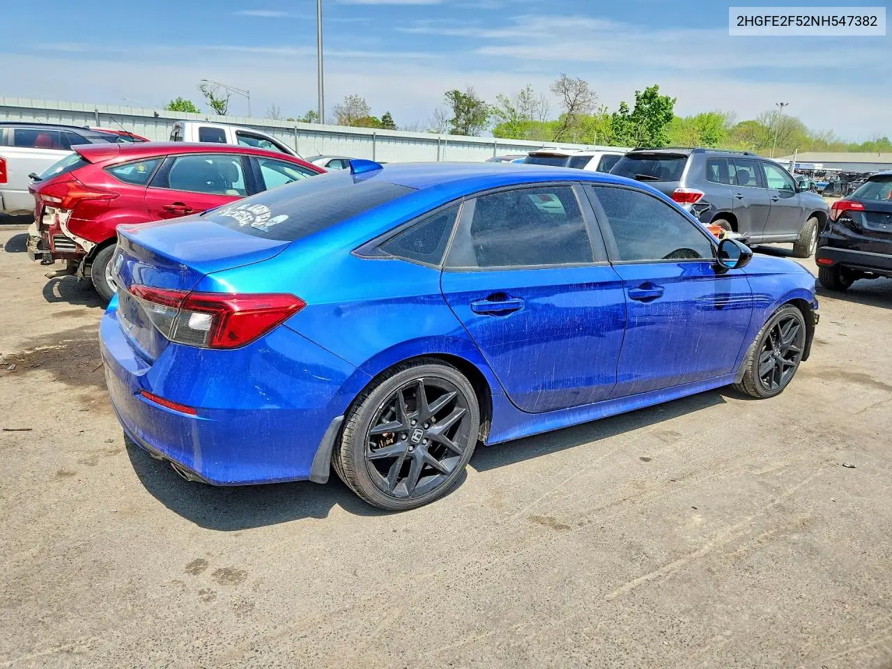 Auction sale of the 2022 Honda Civic , vin: 2HGFE2F52NH547382, lot number: 51077196