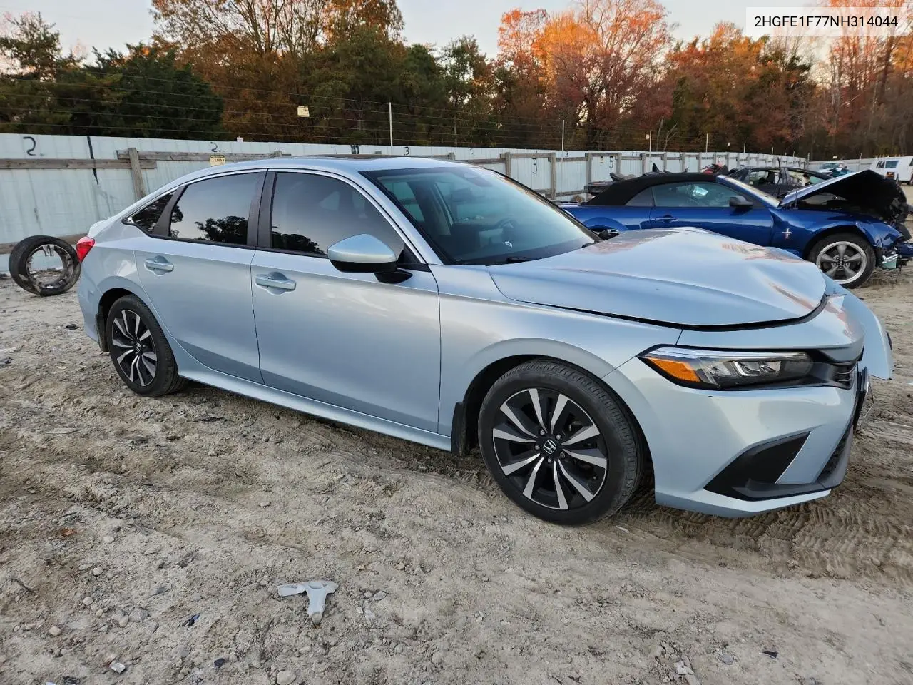 Auction sale of the 2022 Honda Civic , vin: 2HGFE1F77NH314044, lot number: 91865545