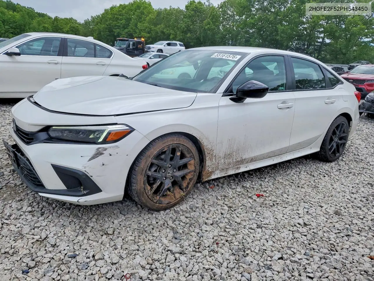 Auction sale of the 2023 Honda Civic , vin: 2HGFE2F52PH543450, lot number: 55161576