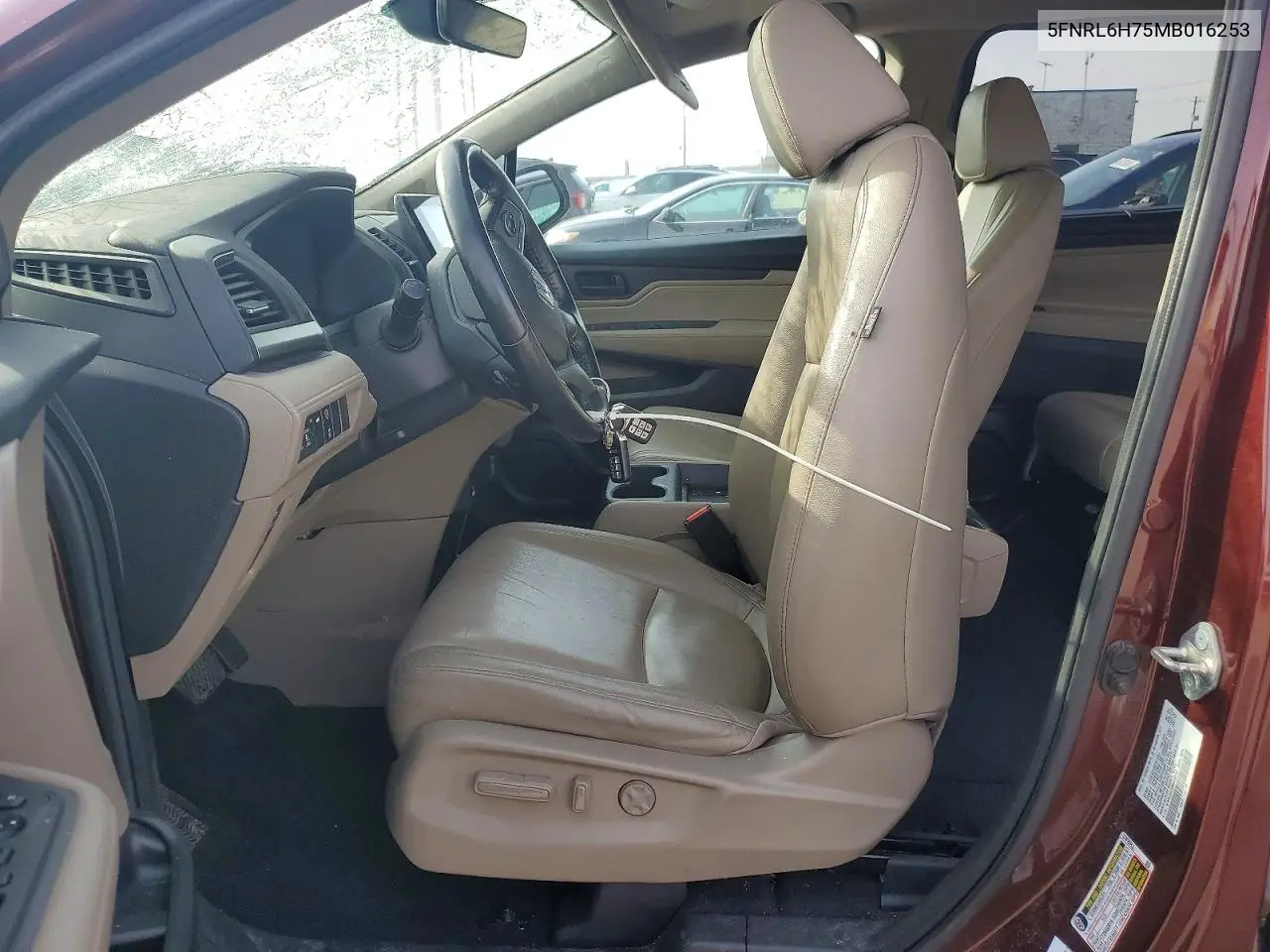 Auction sale of the 2021 Honda Odyssey , vin: 5FNRL6H75MB016253, lot number: 46905166