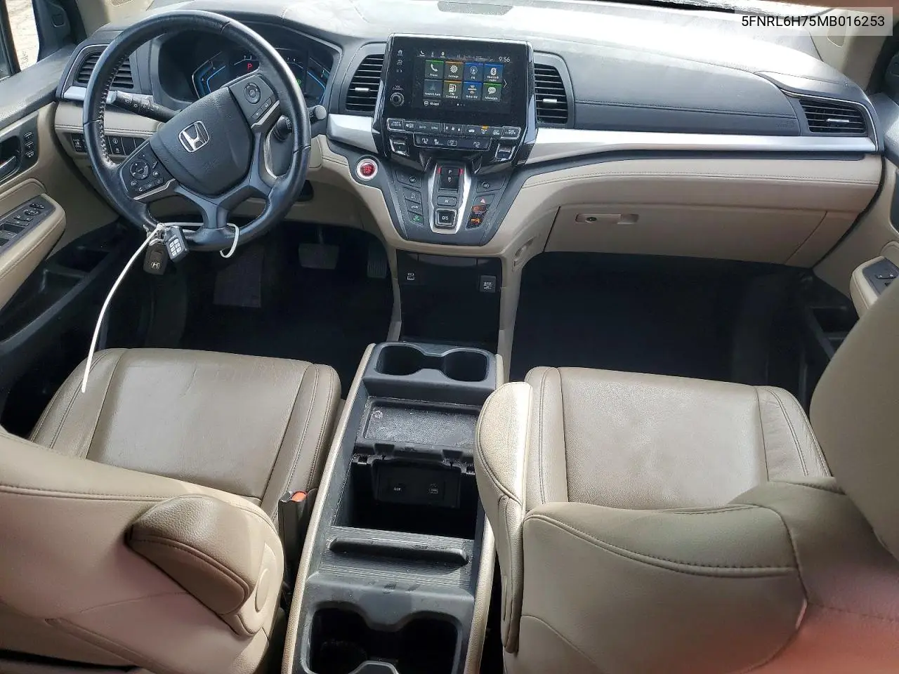 Auction sale of the 2021 Honda Odyssey , vin: 5FNRL6H75MB016253, lot number: 46905166
