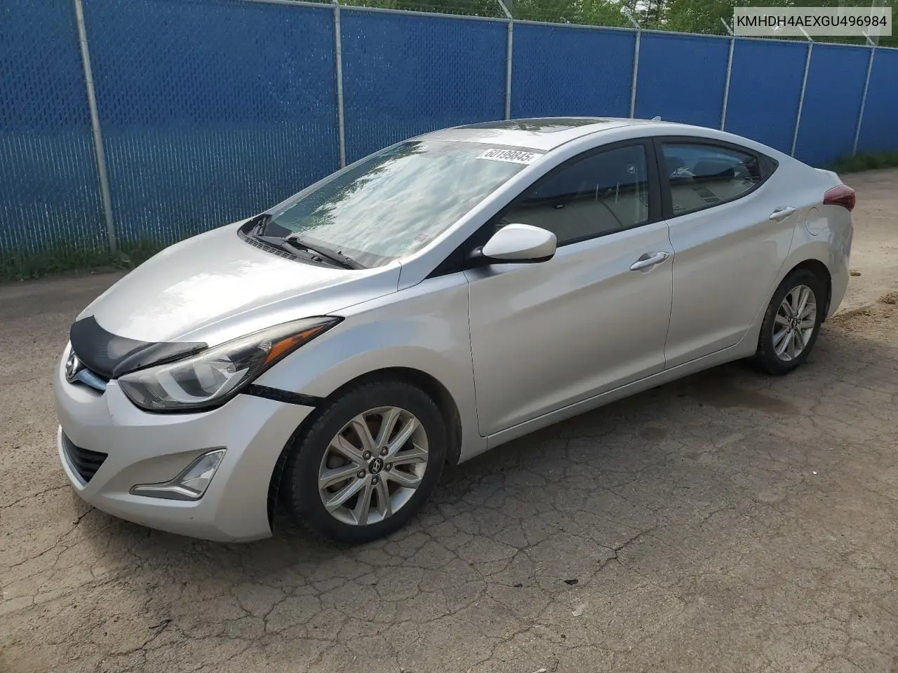 Auction sale of the 2016 Hyundai Elantra , vin: KMHDH4AEXGU496984, lot number: 60199845