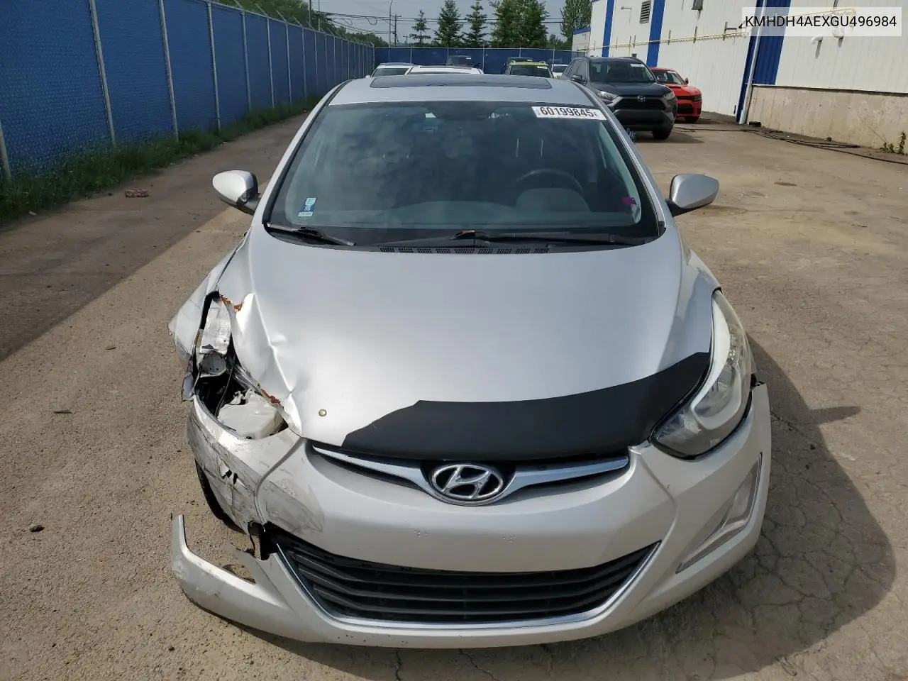 Auction sale of the 2016 Hyundai Elantra , vin: KMHDH4AEXGU496984, lot number: 60199845
