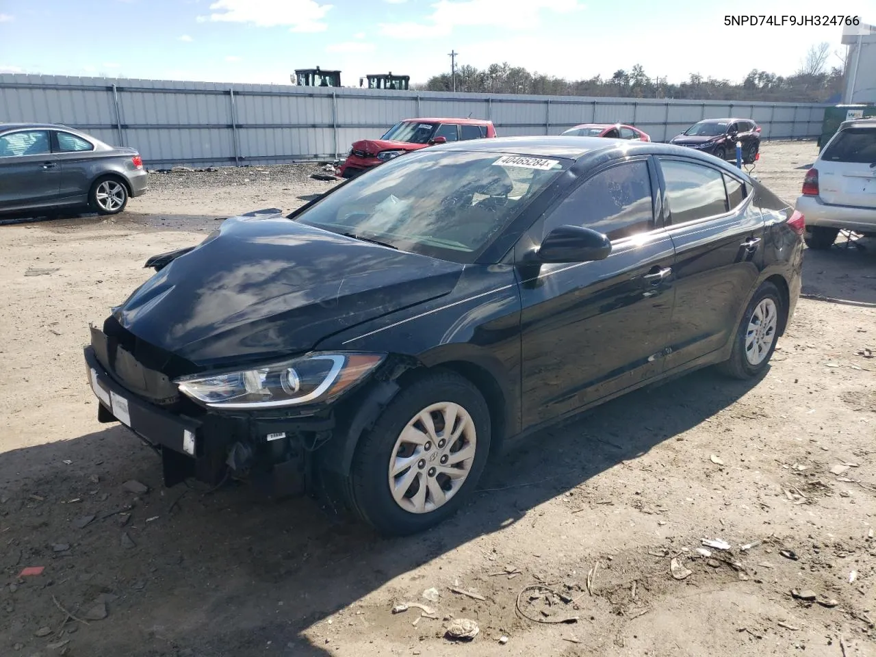 Auction sale of the 2018 Hyundai Elantra , vin: 5NPD74LF9JH324766, lot number: 40465284