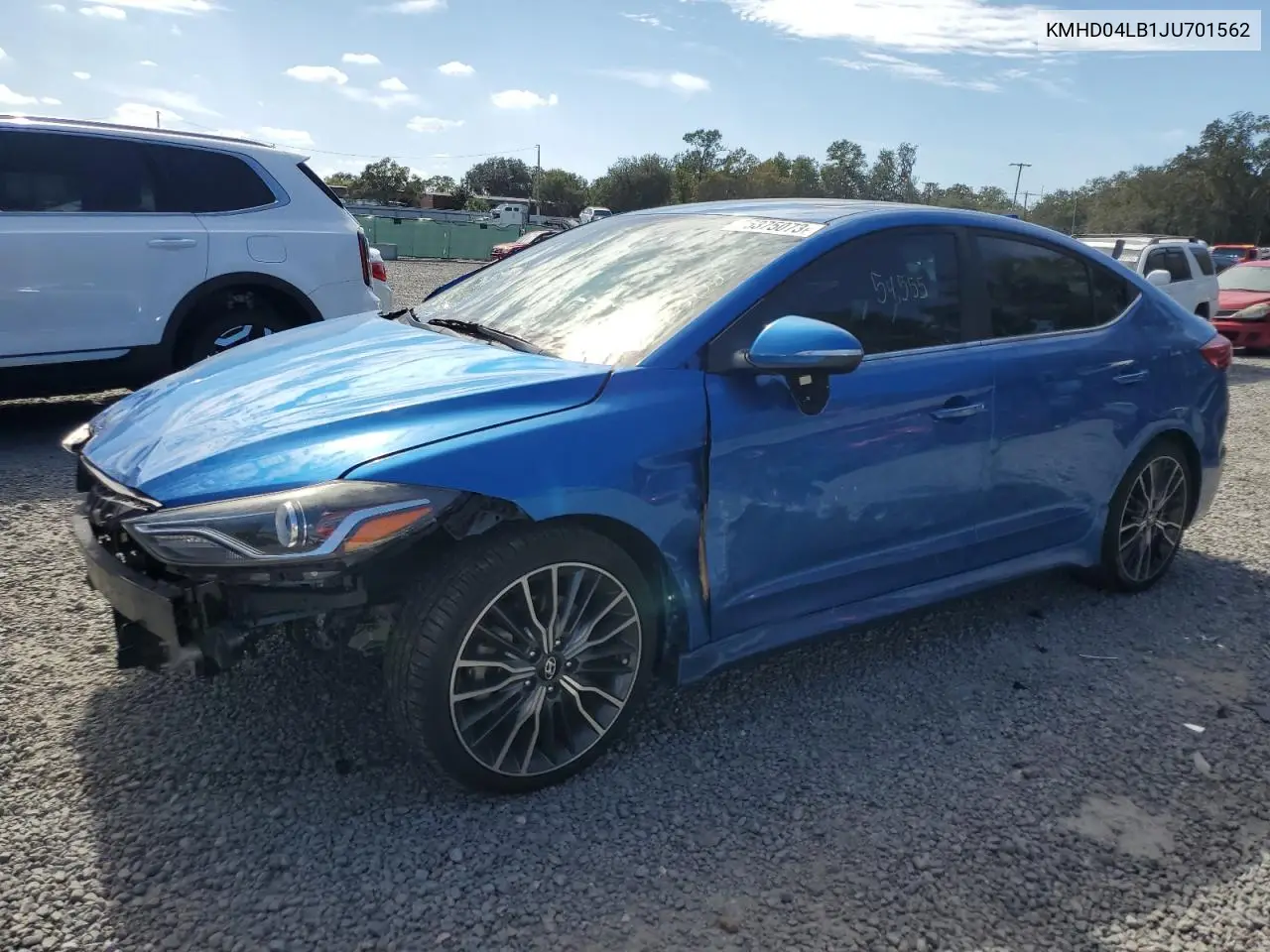 Auction sale of the 2018 Hyundai Elantra , vin: KMHD04LB1JU701562, lot number: 75375073