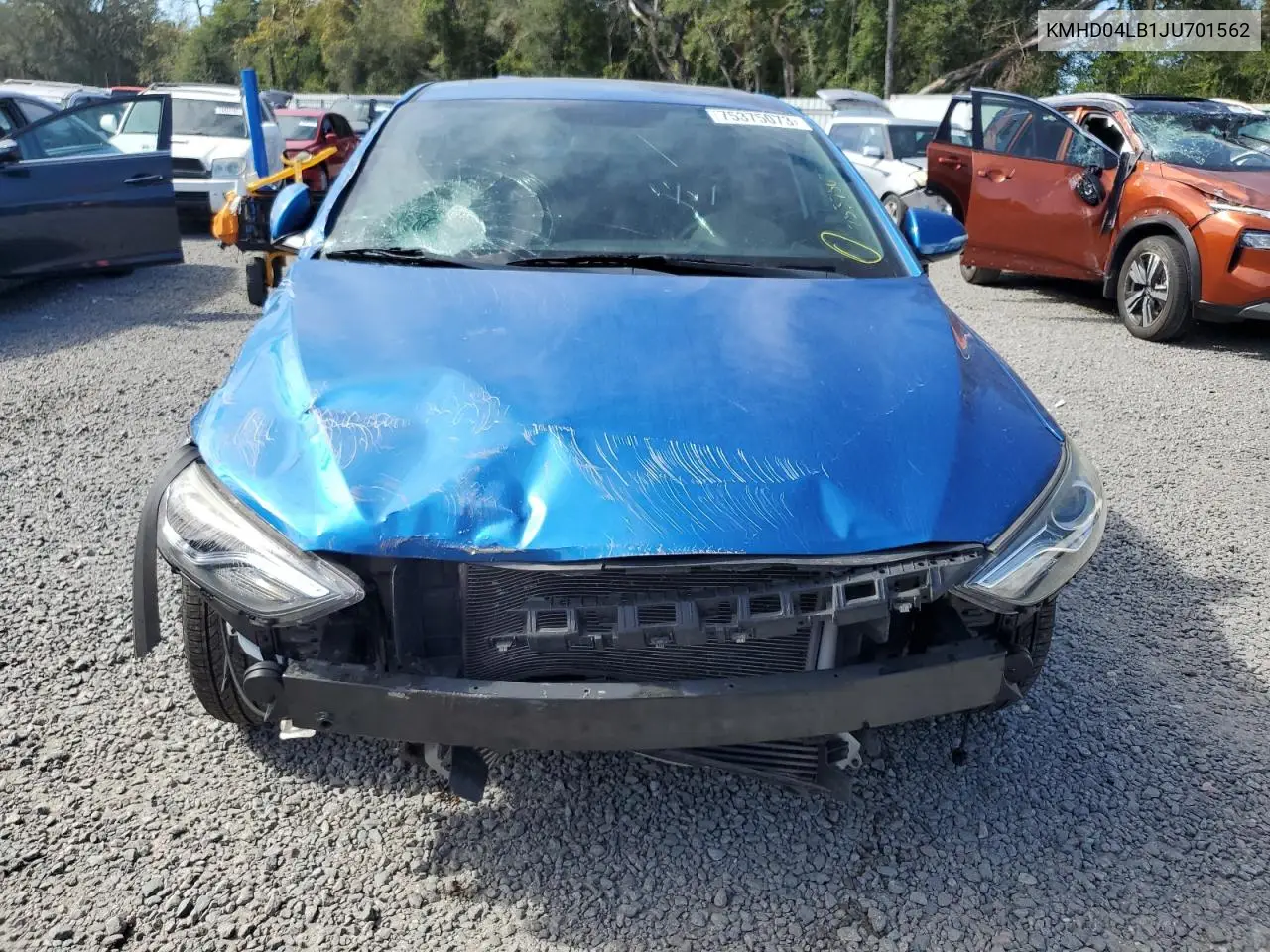 Auction sale of the 2018 Hyundai Elantra , vin: KMHD04LB1JU701562, lot number: 75375073