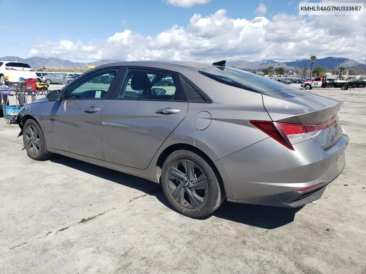 Auction sale of the 2022 Hyundai Elantra , vin: KMHLS4AG7NU333687, lot number: 47444005