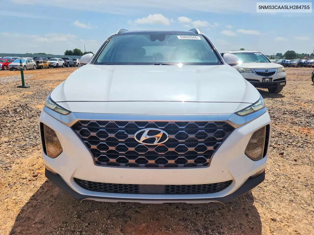 Auction sale of the 2020 Hyundai Santa Fe , vin: 5NMS3CAA5LH284755, lot number: 59066946