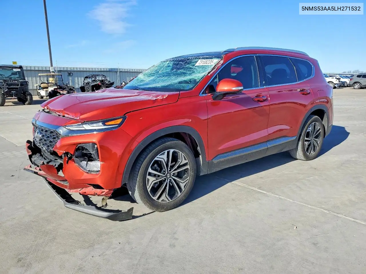 Auction sale of the 2020 Hyundai Santa Fe , vin: 5NMS53AA5LH271532, lot number: 73108235