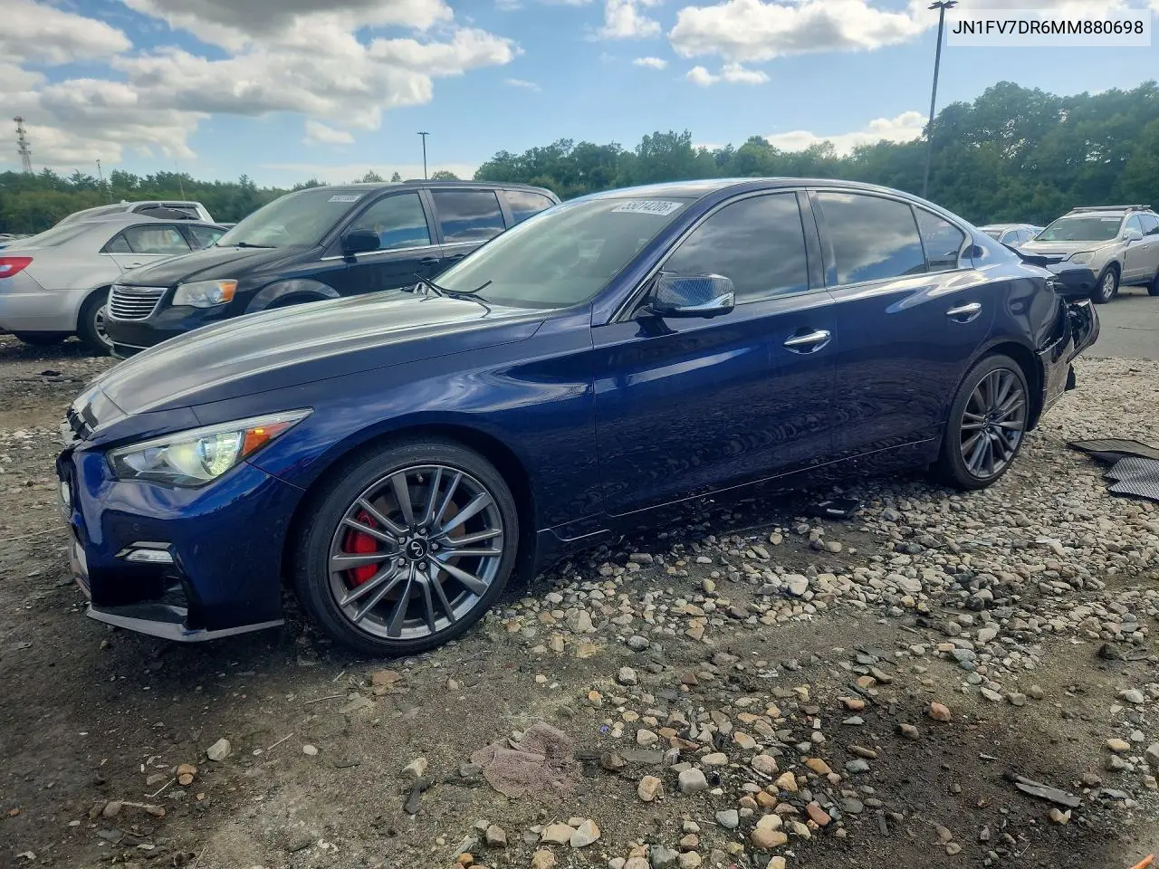 Auction sale of the 2021 Infiniti Q50 , vin: JN1FV7DR6MM880698, lot number: 55014206