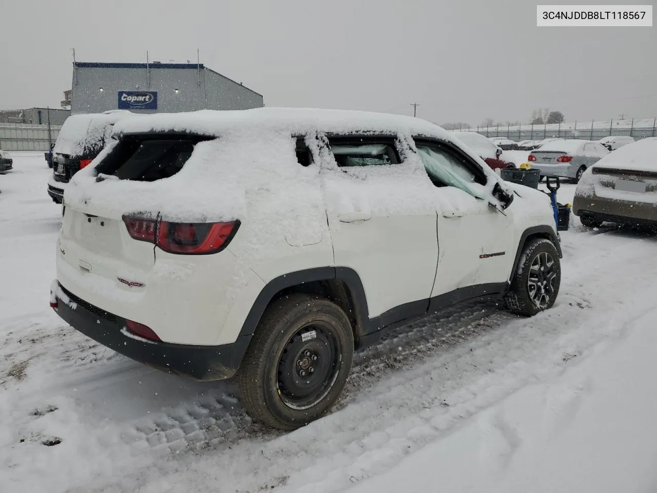 Auction sale of the 2020 Jeep Compass , vin: 3C4NJDDB8LT118567, lot number: 87044654