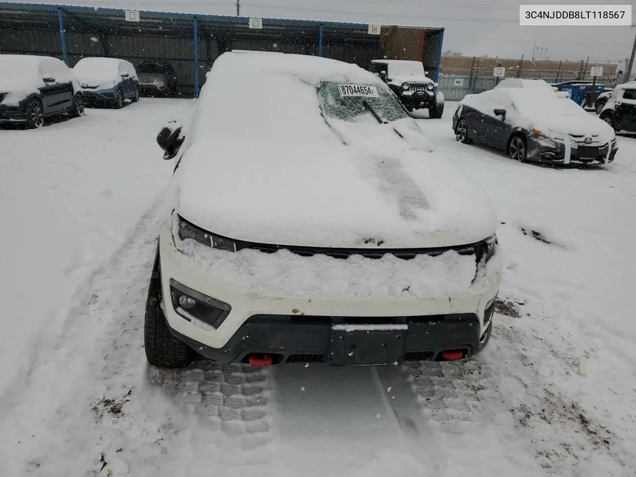 Auction sale of the 2020 Jeep Compass , vin: 3C4NJDDB8LT118567, lot number: 87044654