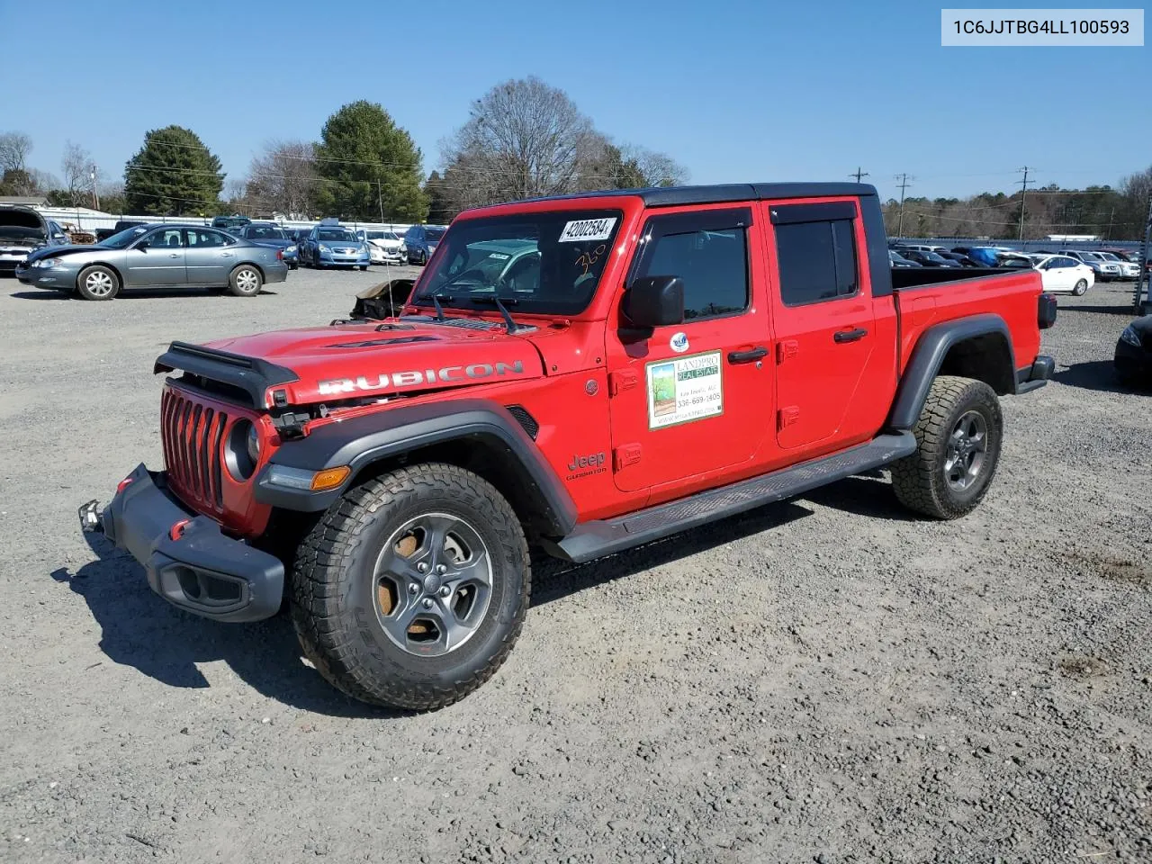 Auction sale of the 2020 Jeep Gladiator , vin: 1C6JJTBG4LL100593, lot number: 42002584