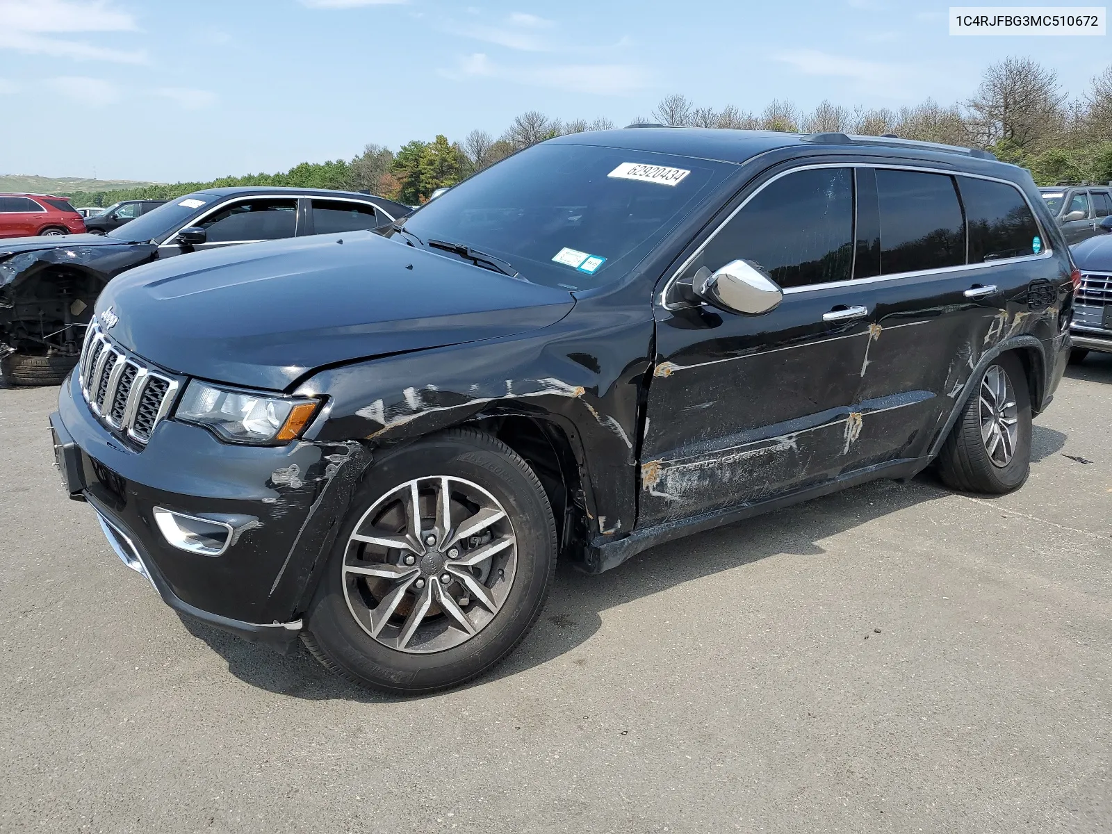 Auction sale of the 2021 Jeep Grand Cherokee , vin: 1C4RJFBG3MC510672, lot number: 62920434