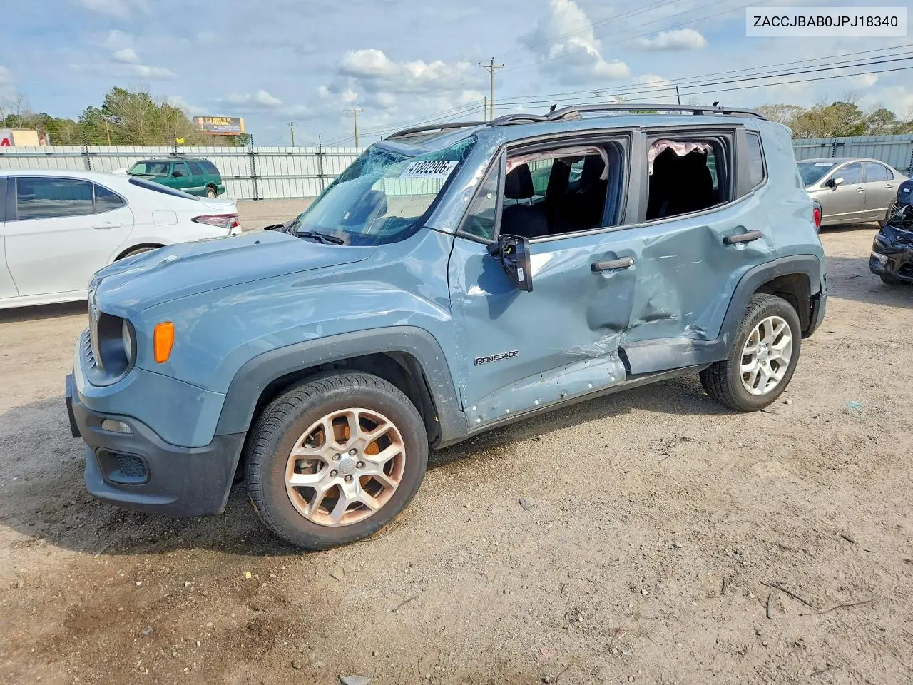 Auction sale of the 2018 Jeep Renegade , vin: ZACCJBAB0JPJ18340, lot number: 41802906