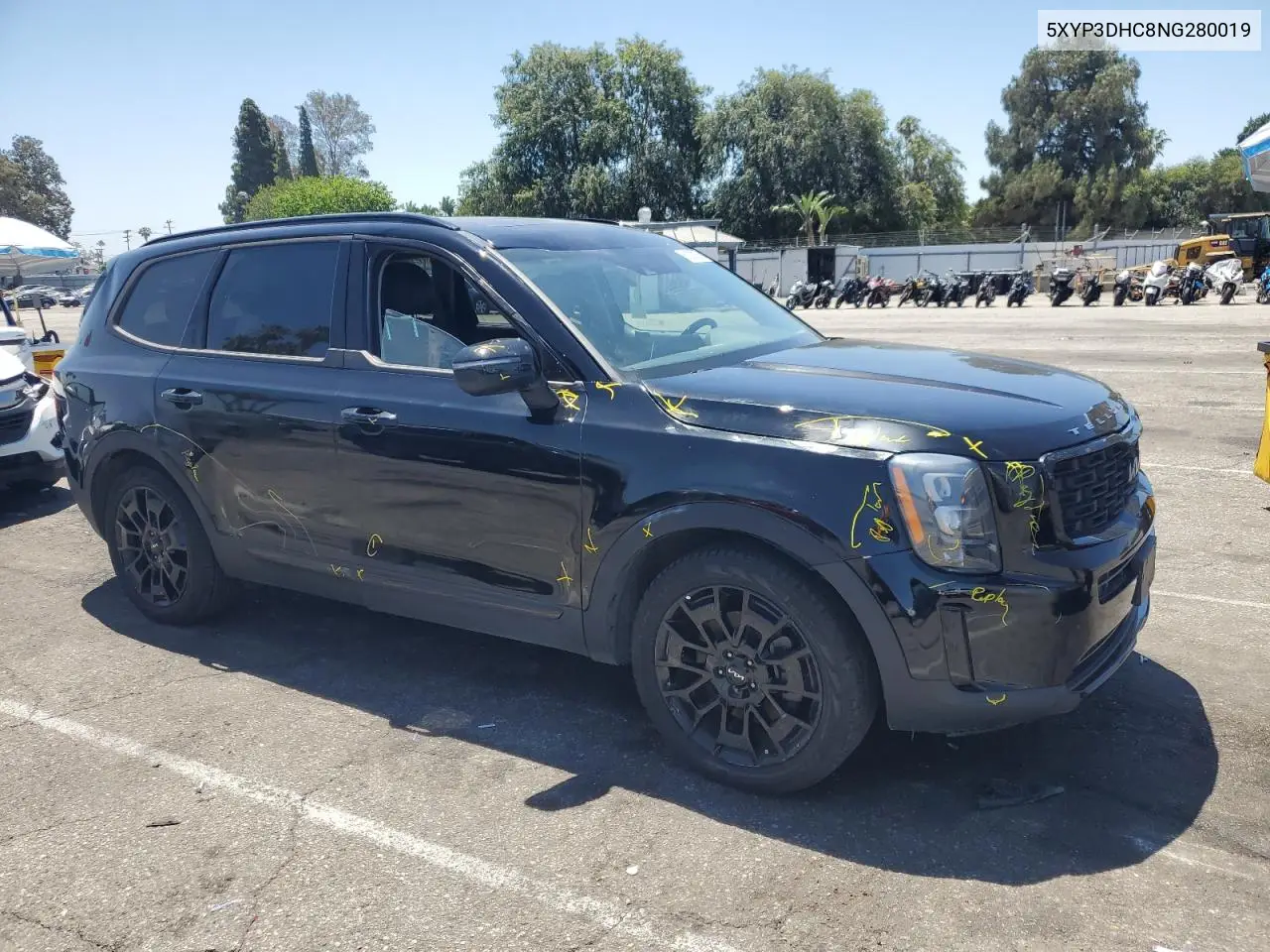 Auction sale of the 2022 Kia Telluride , vin: 5XYP3DHC8NG280019, lot number: 61258335