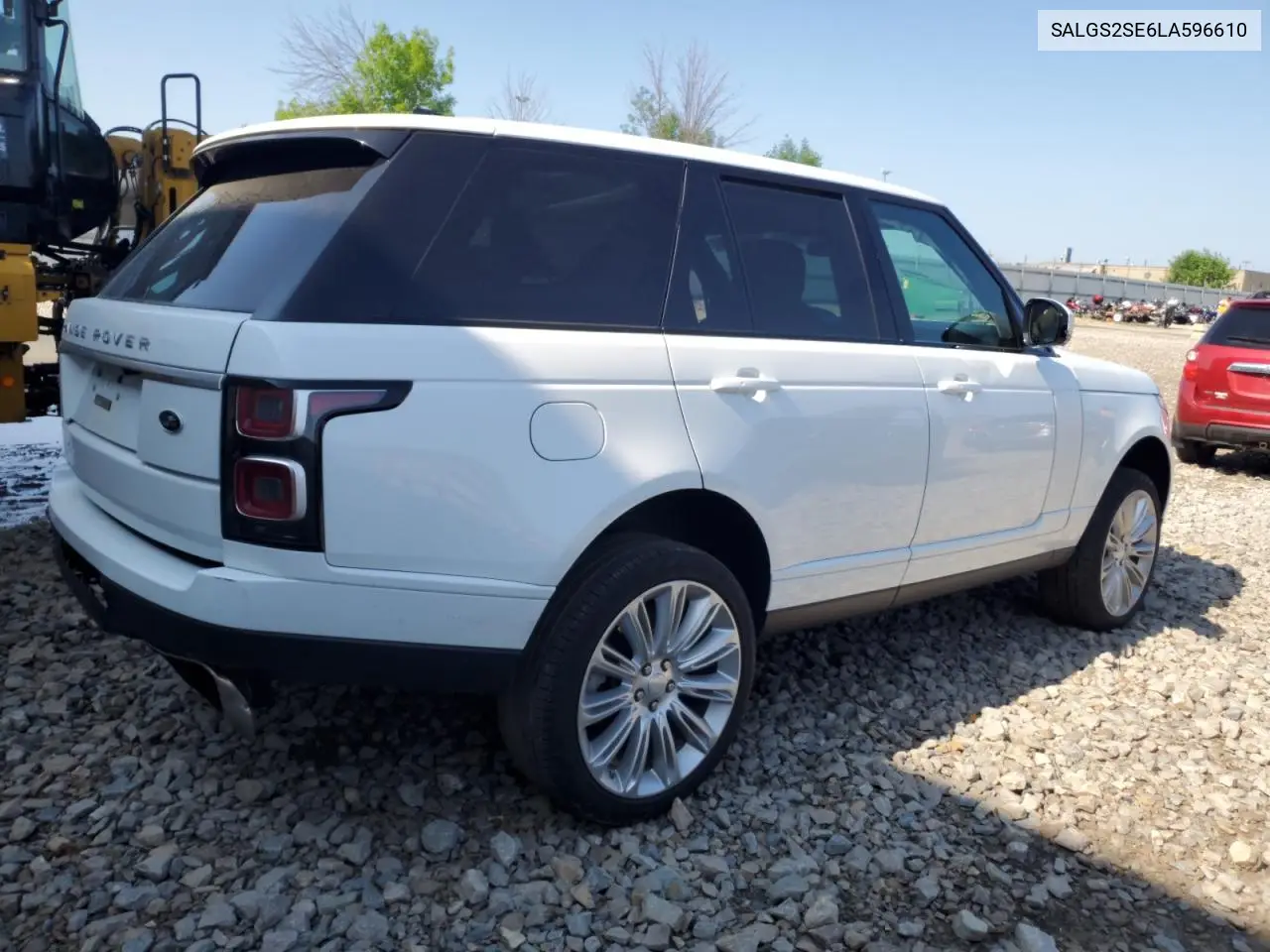 Auction sale of the 2020 Land Rover Range Rover , vin: SALGS2SE6LA596610, lot number: 61642135