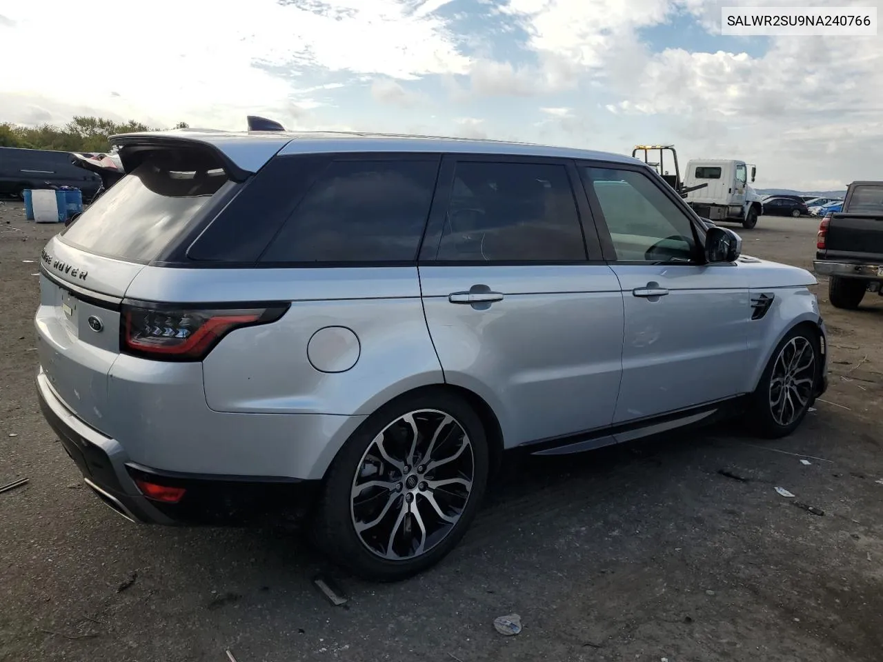 Auction sale of the 2022 Land Rover Range Rover , vin: SALWR2SU9NA240766, lot number: 71947383