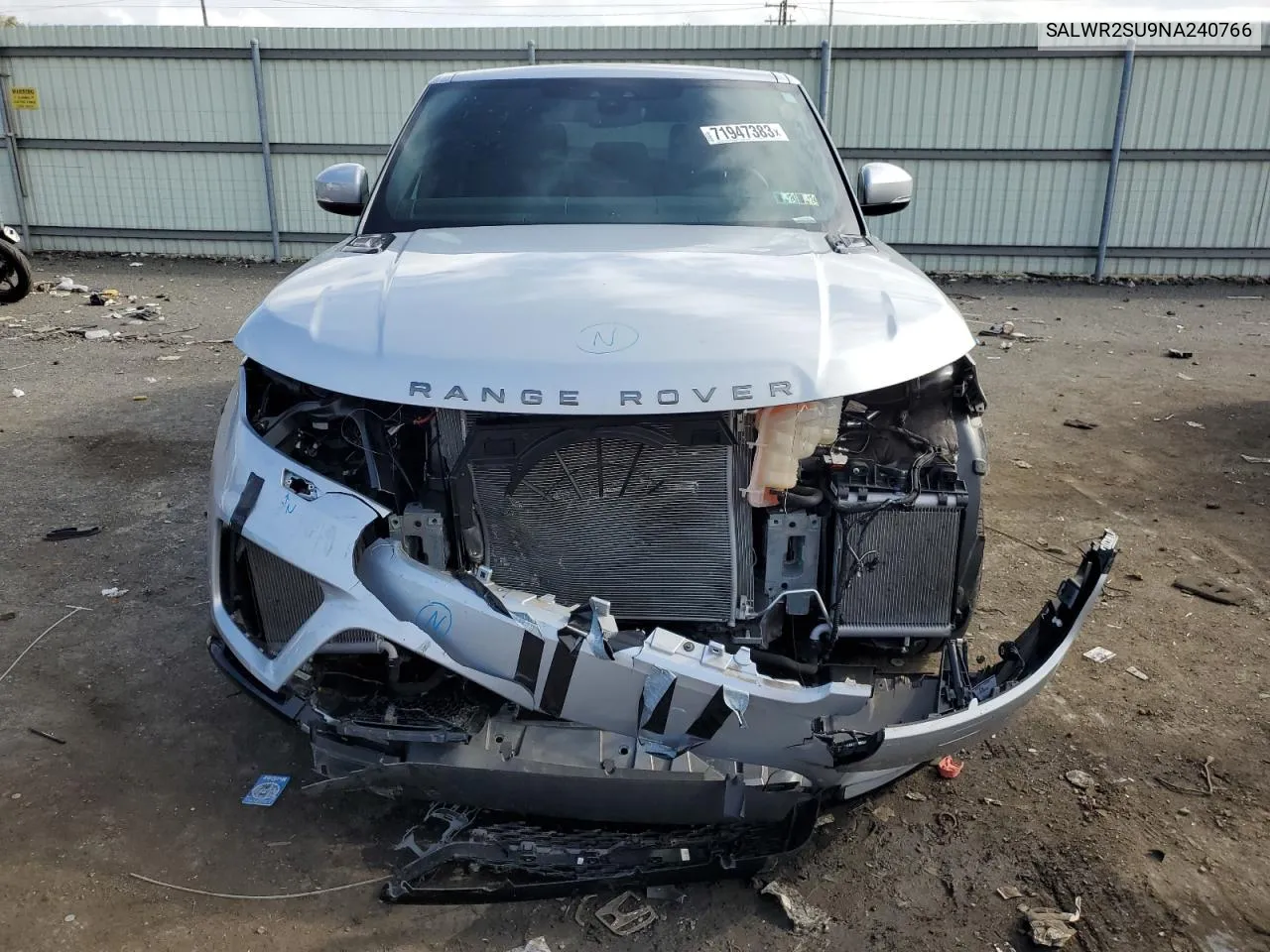 Auction sale of the 2022 Land Rover Range Rover , vin: SALWR2SU9NA240766, lot number: 71947383