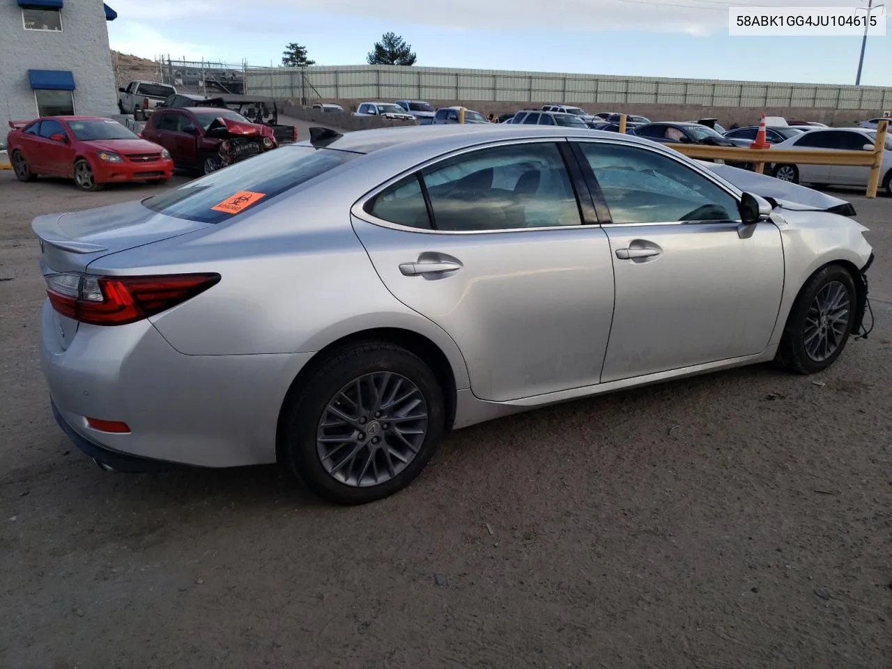 Auction sale of the 2018 Lexus ES , vin: 58ABK1GG4JU104615, lot number: 41313794