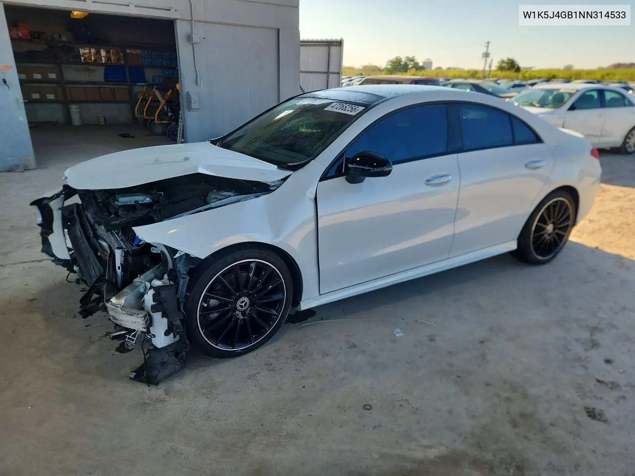 Auction sale of the 2022 Mercedes Benz CLA klasse , vin: W1K5J4GB1NN314533, lot number: 47266256