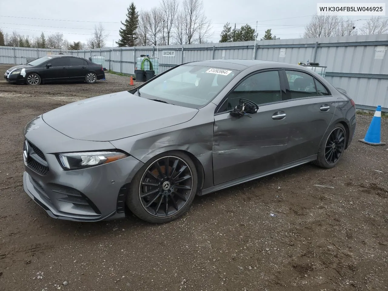 Auction sale of the 2020 Mercedes Benz A klasse , vin: W1K3G4FB5LW046925, lot number: 51093964