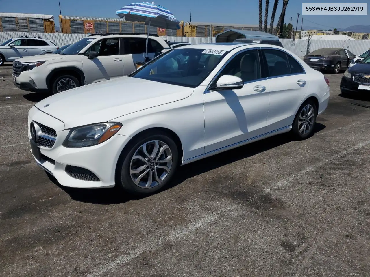 Auction sale of the 2018 Mercedes Benz C klasse , vin: 55SWF4JB3JU262919, lot number: 57893255