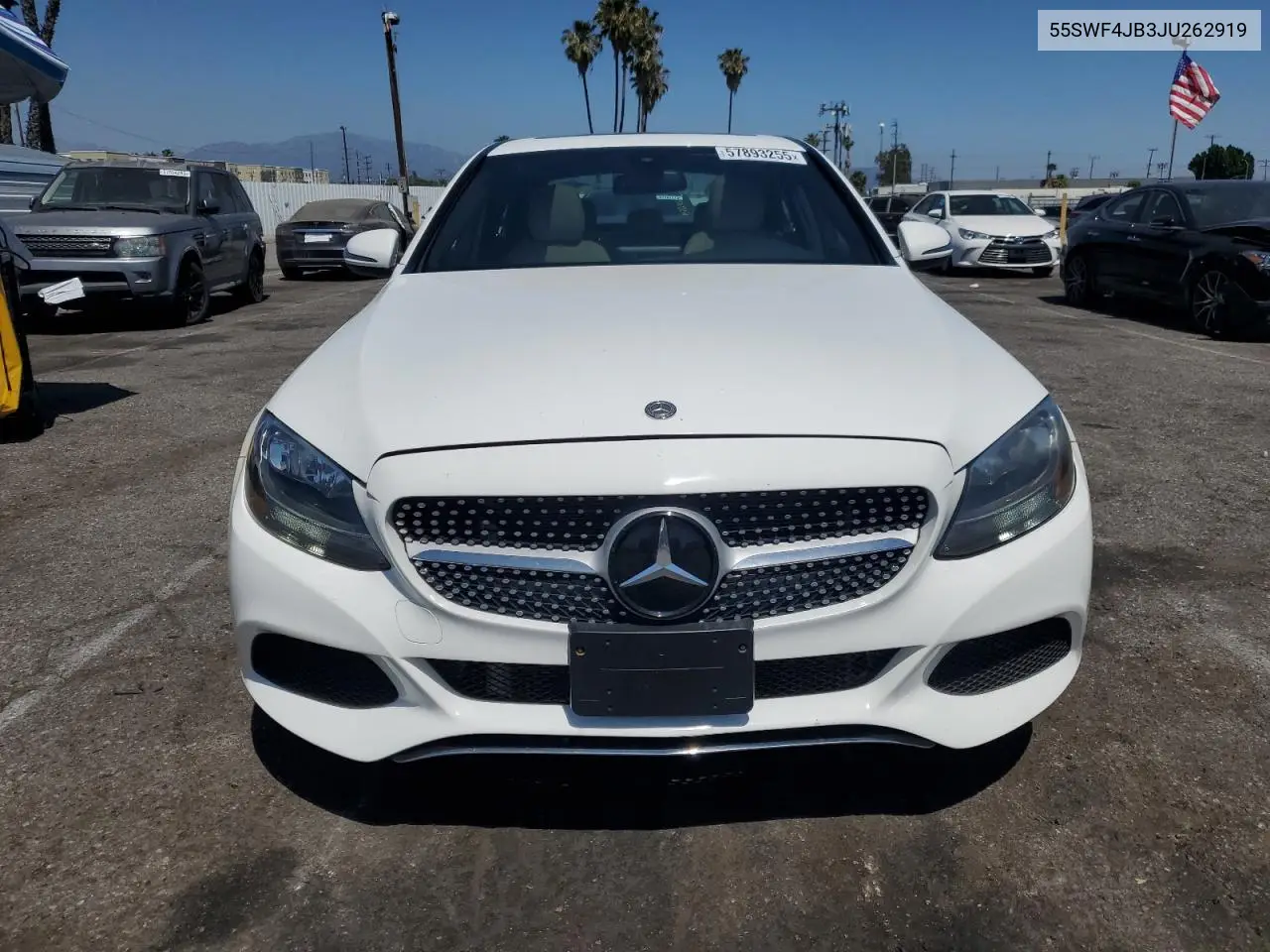 Auction sale of the 2018 Mercedes Benz C klasse , vin: 55SWF4JB3JU262919, lot number: 57893255
