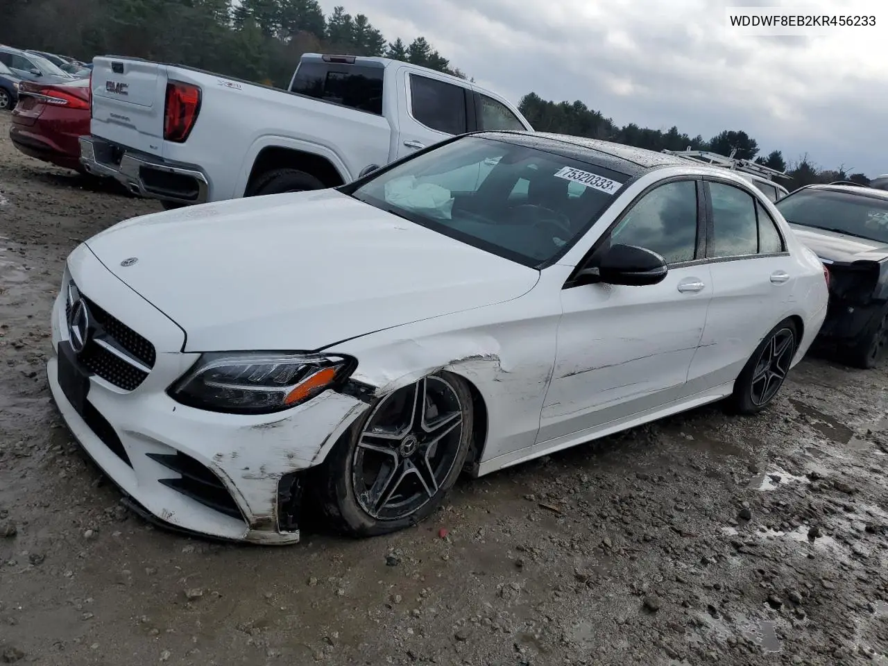 Auction sale of the 2019 Mercedes Benz C klasse , vin: WDDWF8EB2KR456233, lot number: 75320333
