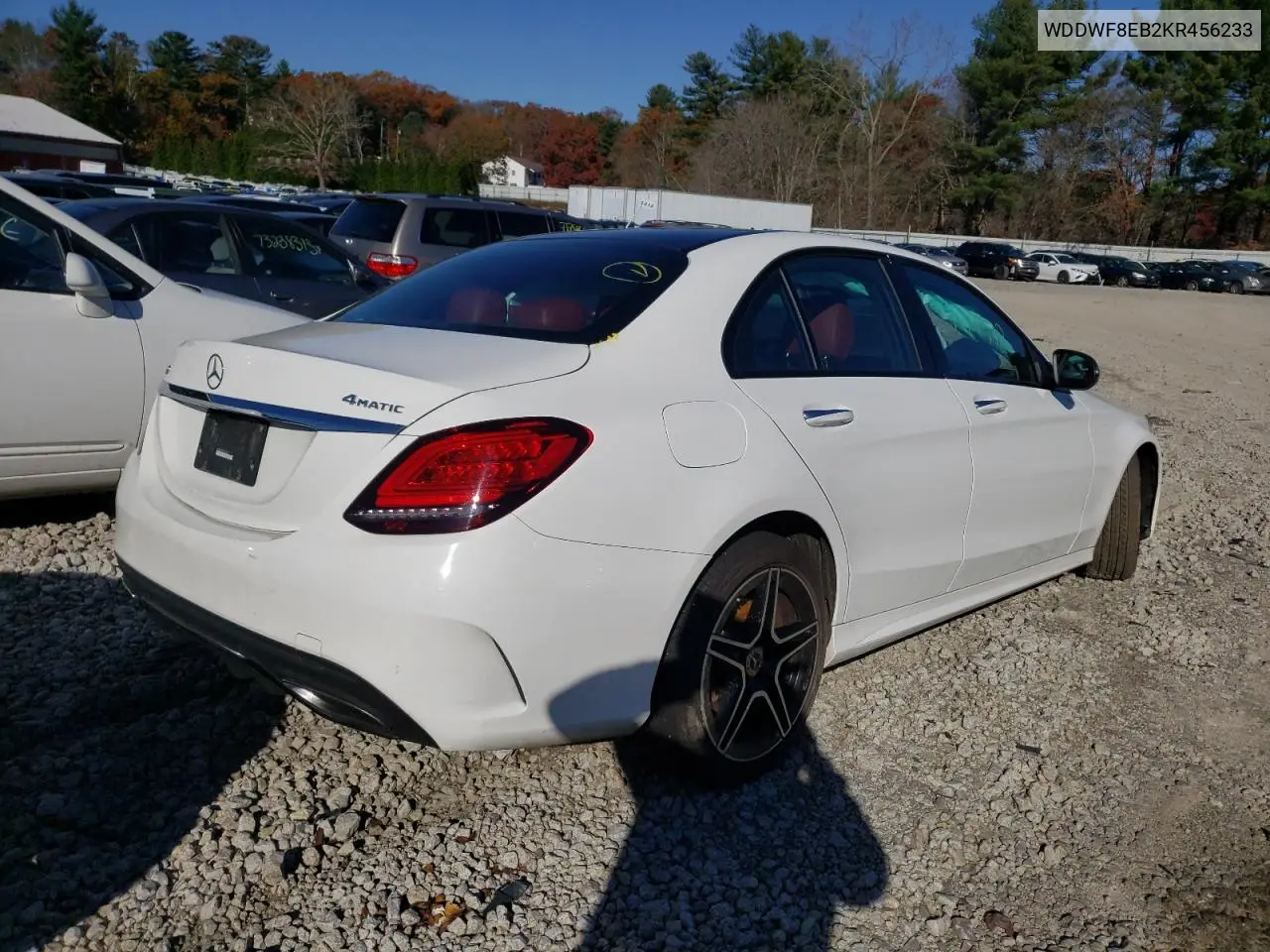 Auction sale of the 2019 Mercedes Benz C klasse , vin: WDDWF8EB2KR456233, lot number: 75320333