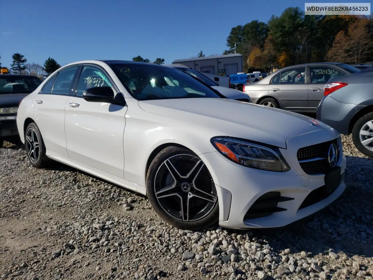 Auction sale of the 2019 Mercedes Benz C klasse , vin: WDDWF8EB2KR456233, lot number: 75320333