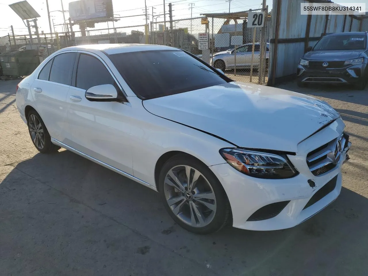 Auction sale of the 2019 Mercedes Benz C klasse , vin: 55SWF8DB8KU314341, lot number: 80901624