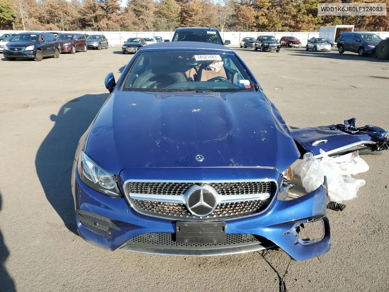 Auction sale of the 2020 Mercedes Benz E klasse , vin: WDD1K6JB0LF124083, lot number: 74527483