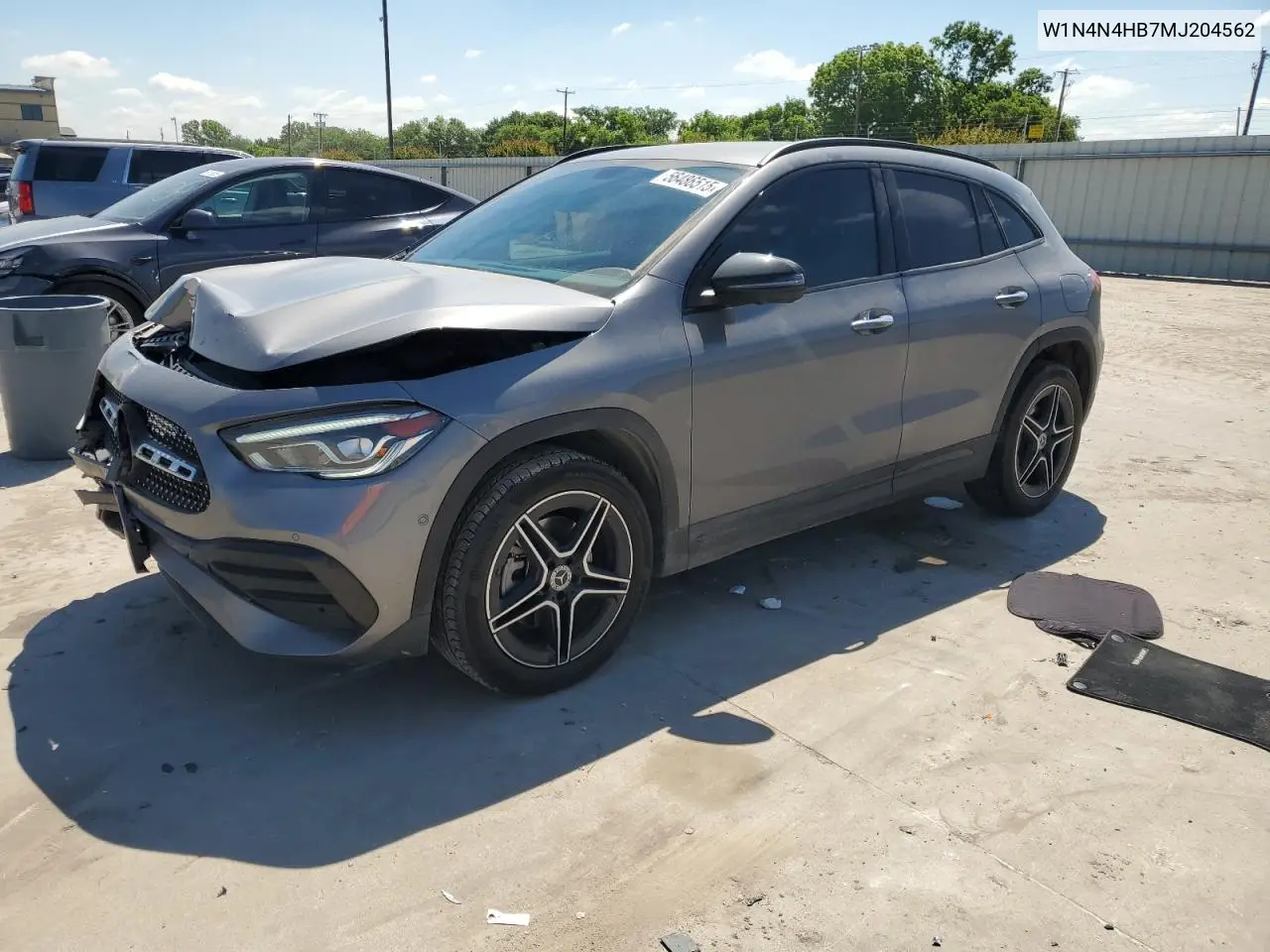 Auction sale of the 2021 Mercedes Benz GLA klasse , vin: W1N4N4HB7MJ204562, lot number: 56486515