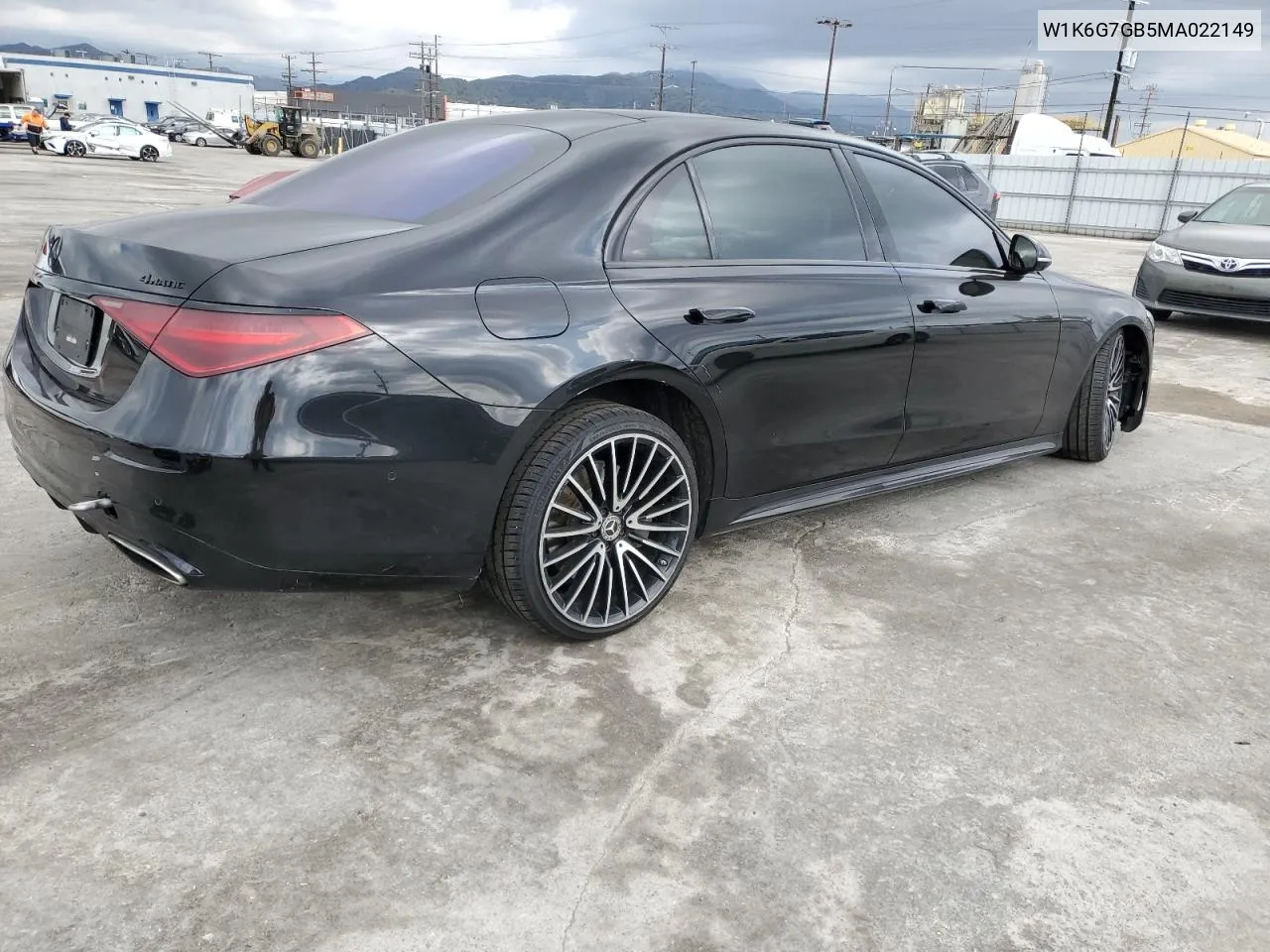 Auction sale of the 2021 Mercedes Benz S klasse , vin: W1K6G7GB5MA022149, lot number: 45179384