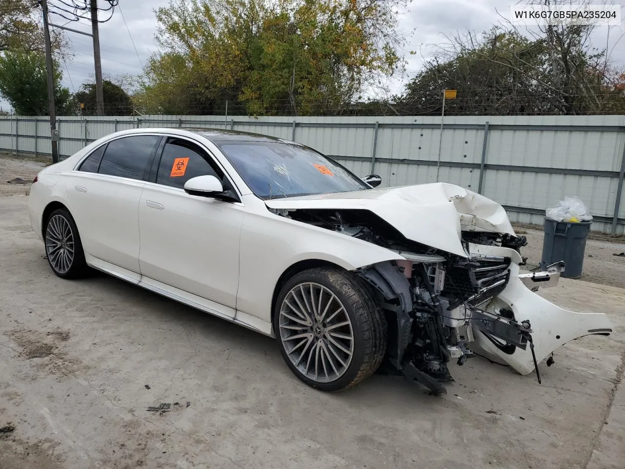 Auction sale of the 2023 Mercedes Benz S klasse , vin: W1K6G7GB5PA235204, lot number: 82112393